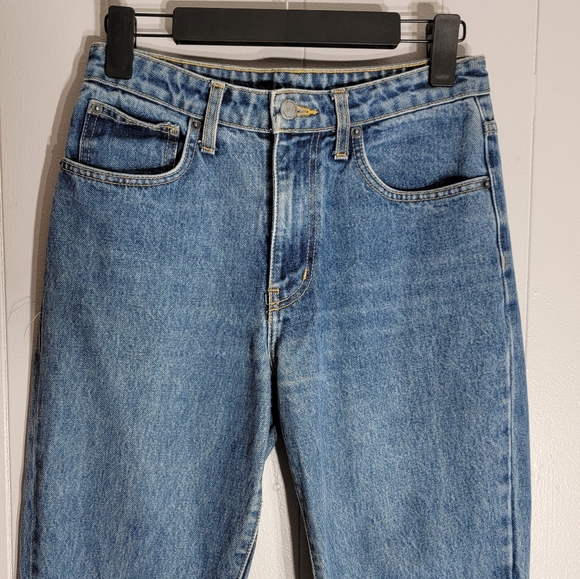 4 for $20 Carmar High Waist Cropped Raw Hem Reflective Strip Jeans Size 26 - Picture 3 of 8
